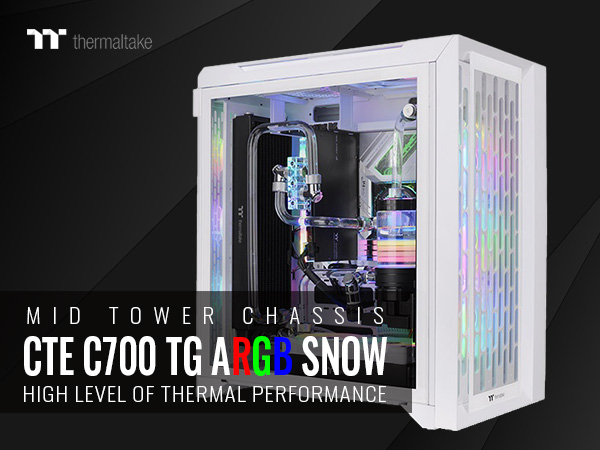 Thermaltake CTE C700 TG ARGB Snow Mid Tower Case